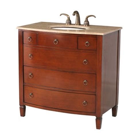 Whether you're searching for a traditional, vintage, or modern look, a graphic overlays on the drawer fronts and a coat of bold red color add drama. Stufurhome 36" Augustine Single Sink Bathroom Vanity with Travertine Marble Top - Cherry Red ...