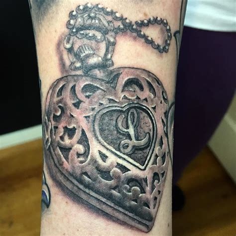 Realistic Black And Gray Heart Locket By Tattoo Tony Locket Tattoos