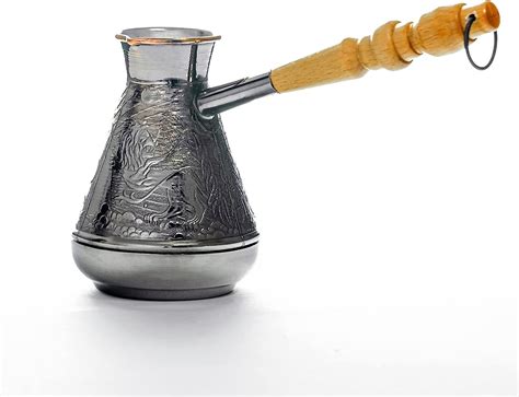 Amazon de 380 ml Türkische Mokkakanne Kupfer Kaffeekocher Turka Ibrik