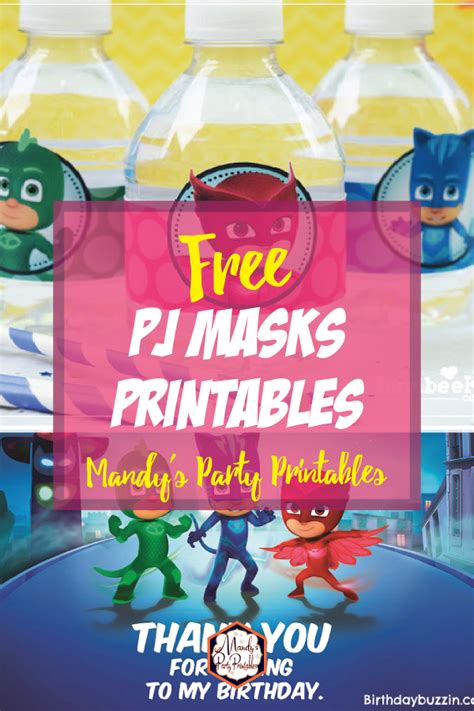 Free Pj Masks Party Printables Mandys Party Printables