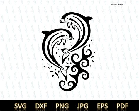 Dolphins Svg Tribal Dolphins Svg Svg Clipart Decal Eps Etsy Canada
