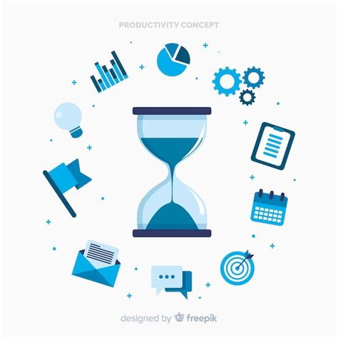 Modern Productivity Concept With Flat Design Free Vector