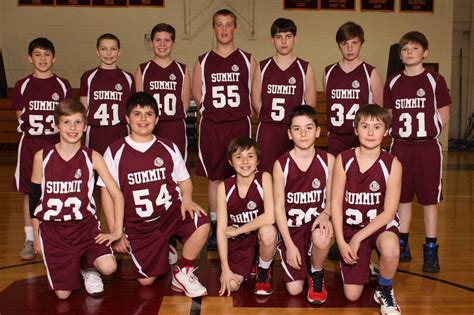 Summit Sixth Grade Boys Basketball Team Is A Central Division Playoff