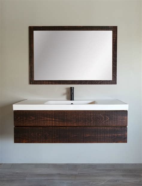 Modern Solid Wood Floating Vanity Floating Bathroom Vanities Custom