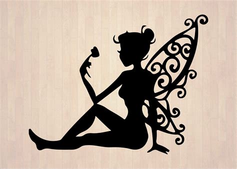 Fairy Silhouette Fairy Svg 013 Svg Dxf Cricut Silhouette Etsy