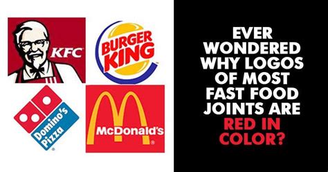 Know Why Most Fast Food Logos Are Red And Yellow Marketing Mind