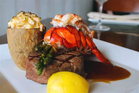 · baked stuffed lobster with shrimp makes a big statement. Steak And Lobster Stock Photos, Pictures & Royalty-Free Images - iStock