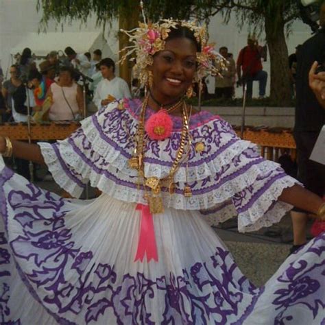 Purple Pollera De Panama Tribe Of Judah Panamanian Happy Independence