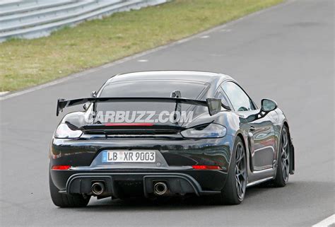 Porsche Cayman Gt Rs Is Practically Naked In Latest Spy Shots Carbuzz