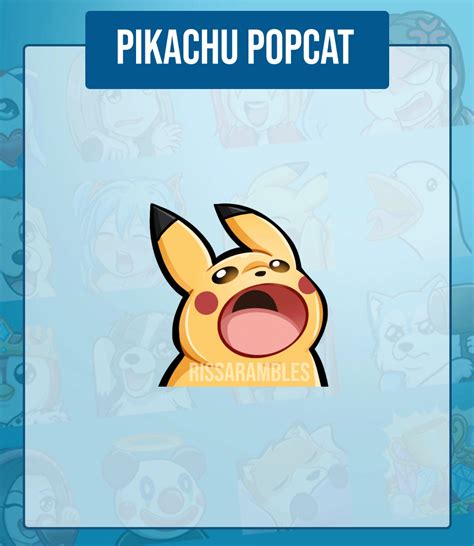 Pikachu Pop Cat Twitch Emote Animated Emotes For Twitch