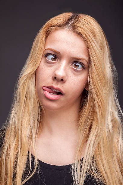 Royalty Free Cross Eyed Women Sticking Out Tongue Behavior Pictures