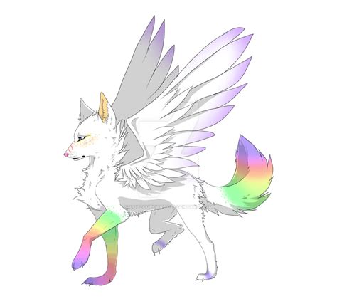 Winged Wolf Adopt Closed By Lolzcupcake On Deviantart