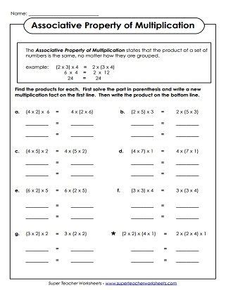 Commutative And Associative Property Of Addition Worksheets