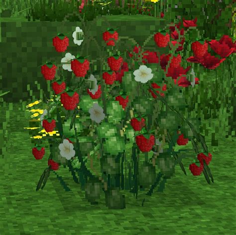 3d Sweet Berries To Strawberries 32x Minecraft Texture Pack