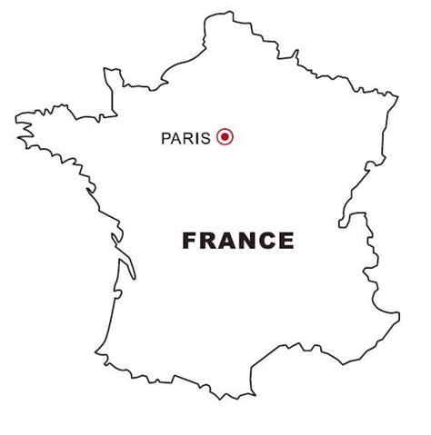 Colorea Tus Dibujos Mapa De Francia Para Colorear