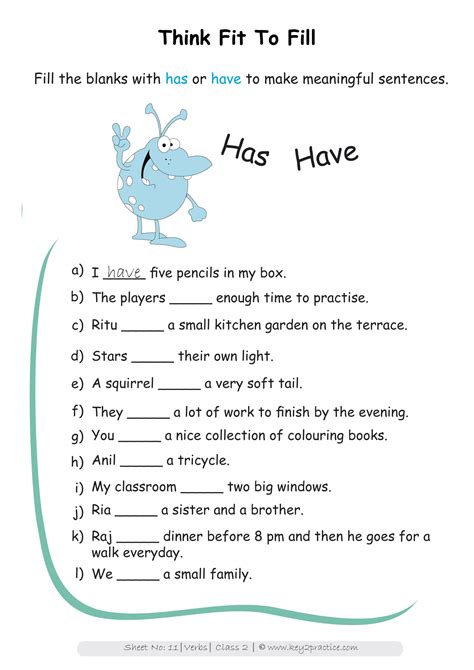helping verbs worksheets  class   english keypractice workbooks
