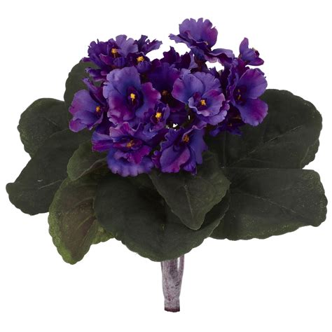 Nearly Natural 9in African Violet Artificial Plant Set Of 6 Purple