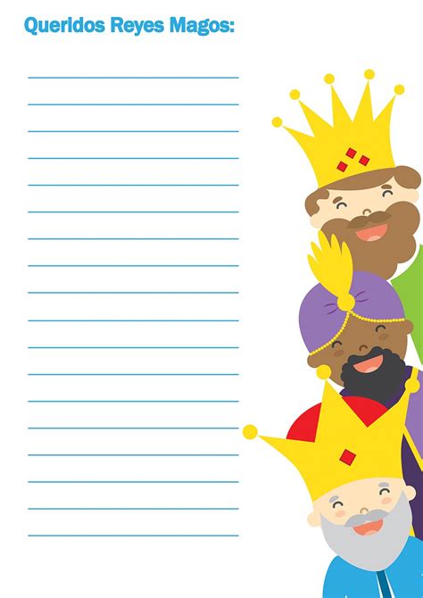 Plantilla Carta De Los Reyes Magos A Los Niños Para Imprimir