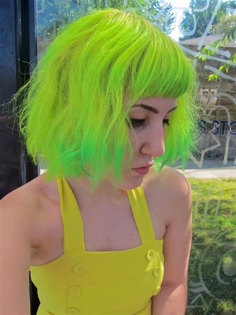 43 Best Neon Yellow Hair Images On Pinterest Colourful