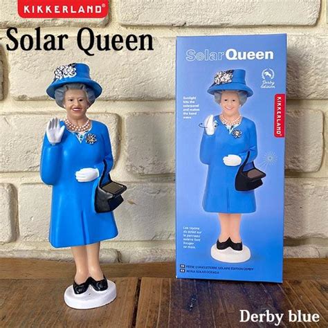 Solar Queen Derby Blue ソーラークイーン ダービーブルー エリザベス女王 イギリス オブジェ Kikkerland