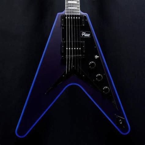 2017 Gibson Custom Shop Flying V Custom Satin Blue Widow Electric Guitar Whc Electric Guitar