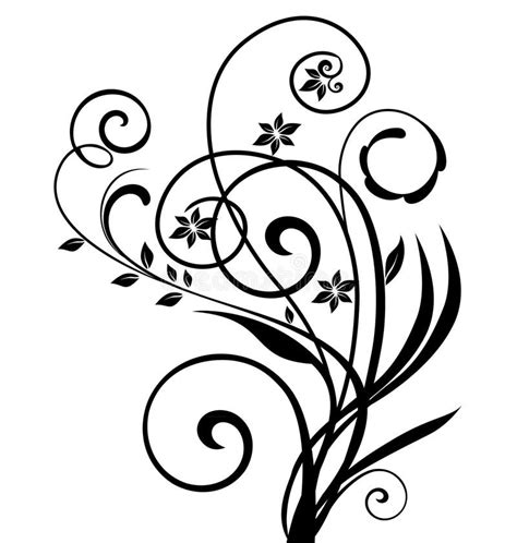 Swirly Floral Design Stock Vector Illustration Of Flowers 27250336