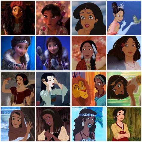 All racebent Disney princesses in one | Childhood movies, Disney