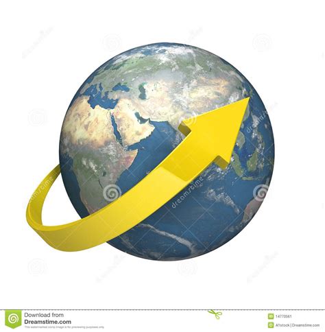 Circling around the world stock illustration. Illustration of route ...