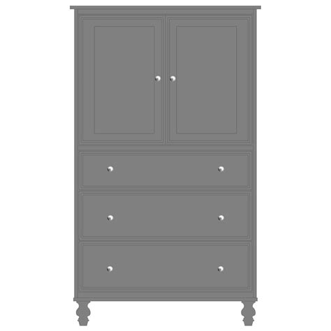 Wayside Custom Furniture Newport 11019x 2 Door 3 Drawer Armoire