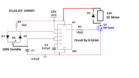 Simple 12v Dc Fan Speed Controller Using Ic 555