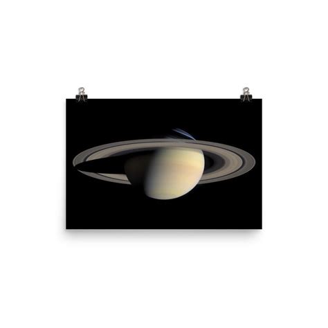 Planet Saturn Poster Space Planet Print Solar System Wall Etsy