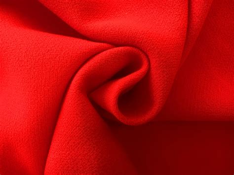 Italian Wool Double Crepe In Bright Red Bandj Fabrics