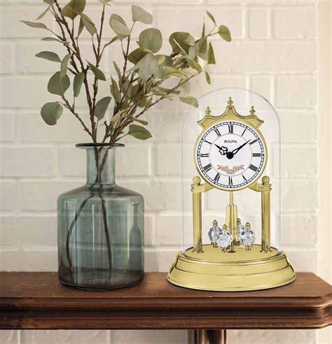 Bulova B8821 Heather Chiming Anniversary Clock The Clock Depot