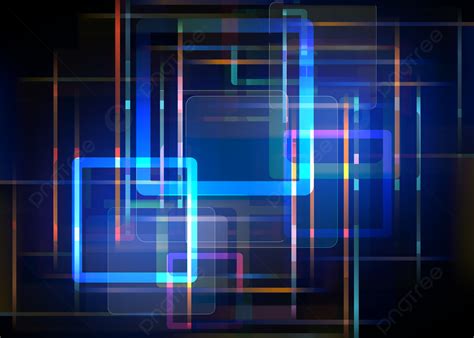 Abstract Box Line Technology Geometric Light Effect Background Line