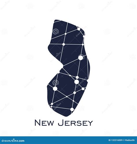 Mapa Del Estado De New Jersey Ilustraci N Del Vector Ilustraci N De
