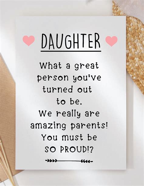 Daughter Funny Birthday A5 Card Card For Her Funny Etsy