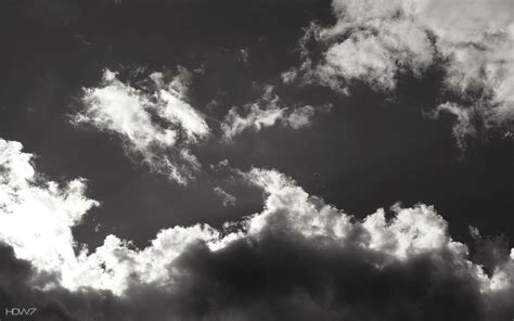 aesthetic wallpaper black and white clouds