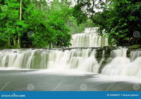Waterfalls With Silky Water Stock Image Image Of Surigao Silky 52680037