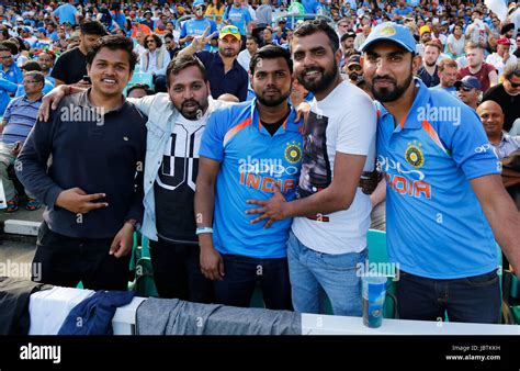 Indian Supporters And Fans Seen During The Icc Champions Trophy 2017