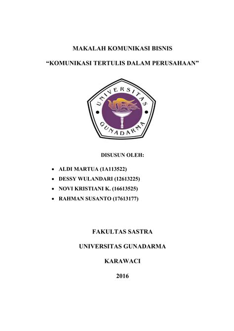 Cover Makalah Gunadarma – Gambaran