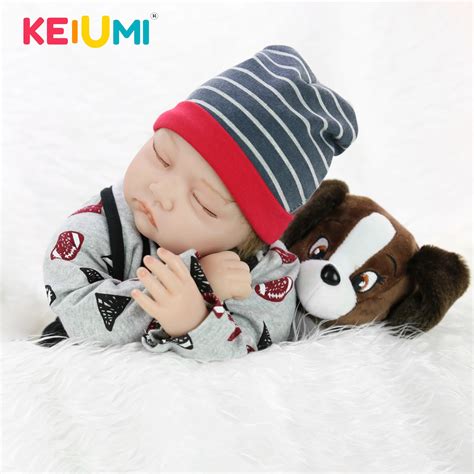 Keiumi 22 Inch Realistic Reborn Baby Sleeping Boy Doll Soft Silicone