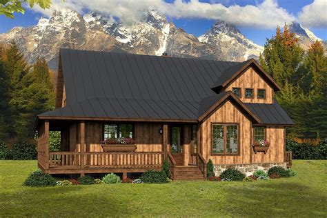 A history of log cabin house plans. Rustic Single Story Farmhouse Plans - Modern House