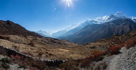 Expose Nature The Annapurna Mountain Range As Seen From Upper Khangsar