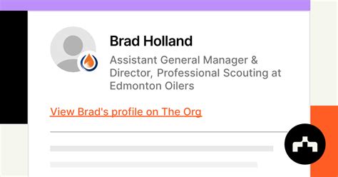 Brad Holland Assistant General Manager And Director Professional