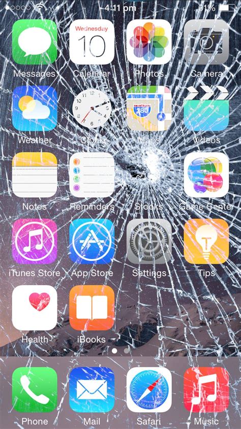 Download this wallpaper for iphone: 7 Broken Screen Wallpapers Prank For Apple iPhone