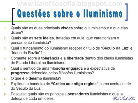 Perguntas Sobre O Iluminismo Ensino