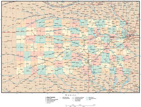 Kansas Map With Counties And Cities Campus Map