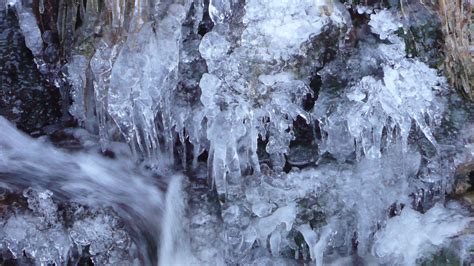 Free Images Nature Waterfall Snow Winter White Formation Stream