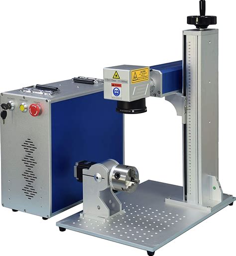30w Fiber Laser Engraver Fiber Laser Marking Machine Equipped 80mm Rotary Axis 110×