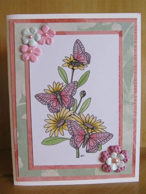 Handmade Butterfly Card Using Delicious Doodle Digistamp Ps I Love
